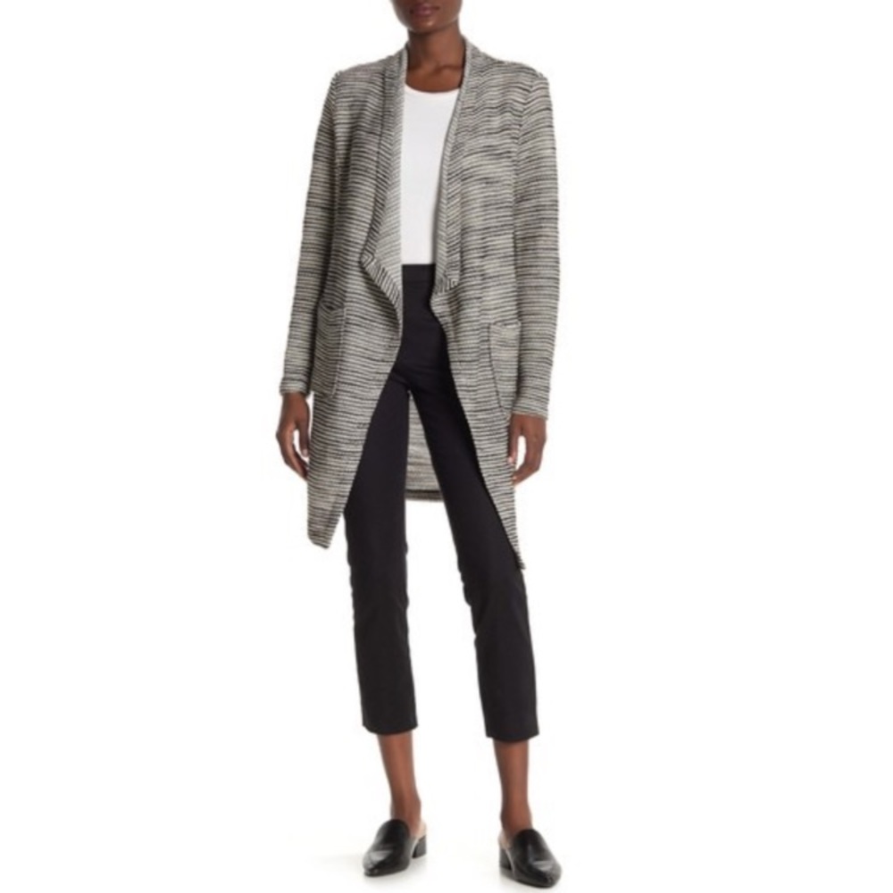 Bagatelle Draped Front Woven Knit Cardigan Sweater Size Medium